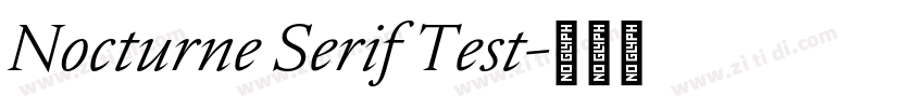 Nocturne Serif Test字体转换 Nocturne Serif Test字体转换